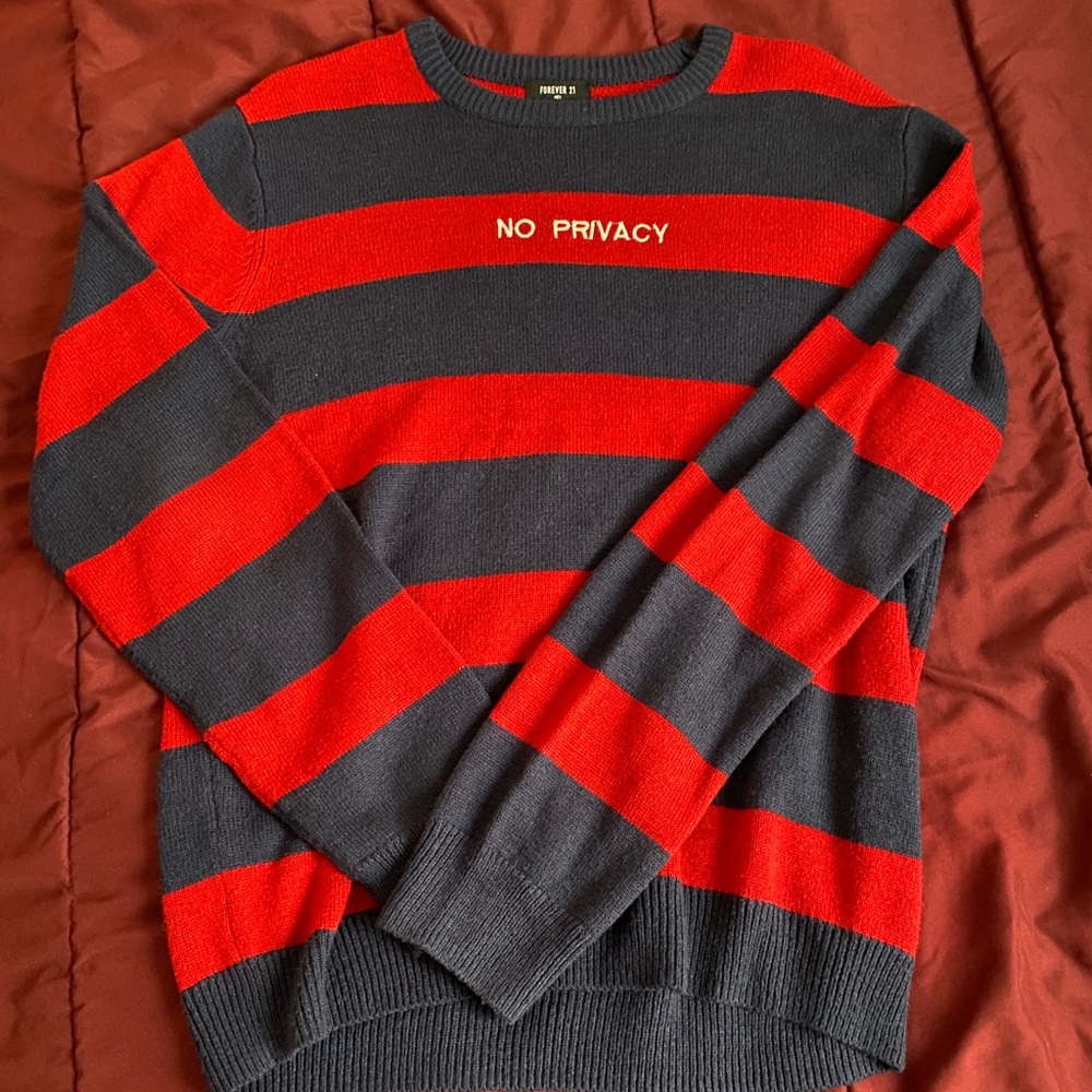 No privacy stripes sweater
